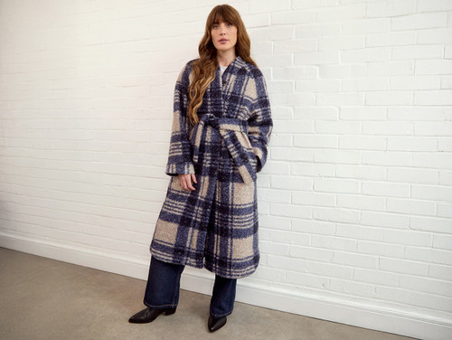 Sewing Kits | Arbre Coat Kit - Corinne Bouclé Coating - Wine | Fabric Godmother