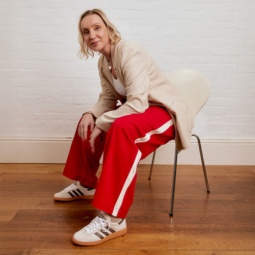 Sewing Kits | Calla Trouser Kit - Viscose Ponte Roma Jersey - Red | Fabric Godmother