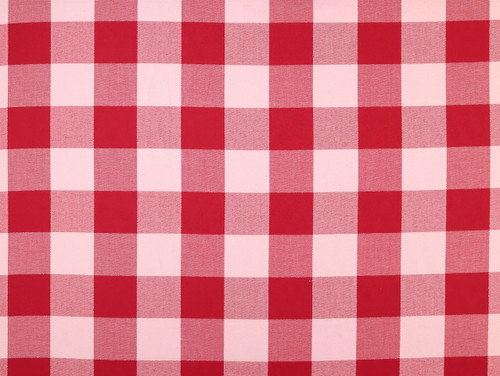 Dressmaking Fabric | Sholto Check Lurex Cotton Twill - Red | Fabric Godmother 
