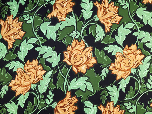 Dressmaking Fabric | Lillian Floral Viscose Crepe - Black | Fabric Godmother
