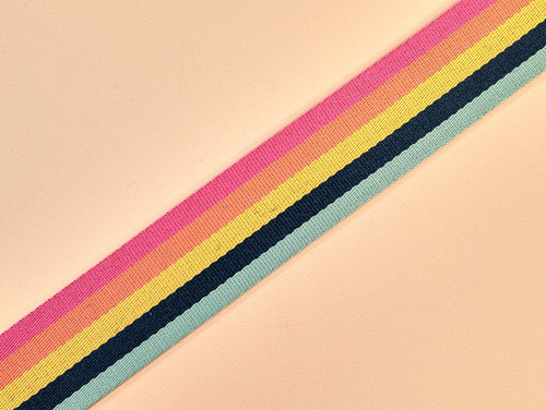 Haberdashery | Stripe Webbing - 38mm - Multi | Fabric Godmother