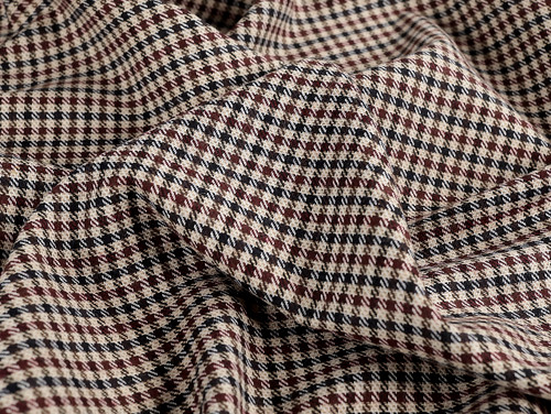 Dressmaking Fabric | Brax Check Wool Mix Suiting - Brown | Fabric Godmother 