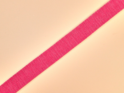 Haberdashery | Cotton Metallic Webbing - 30mm - Pink & Silver | Fabric Godmother