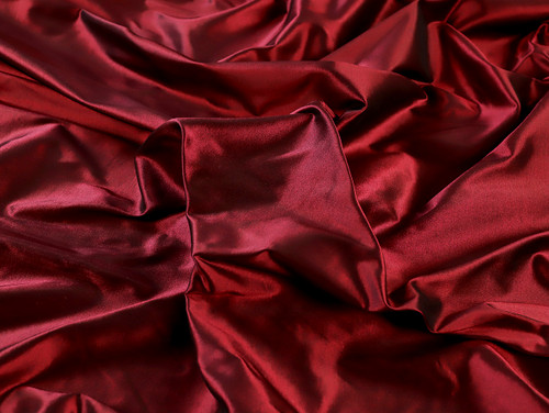 Dressmaking Fabric | Bodhi Shot Viscose Satin - Burgundy & Black | Fabric Godmother