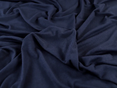 Dressmaking Fabric | Amber Cashmere Mix Jersey - Navy | Fabric Godmother 