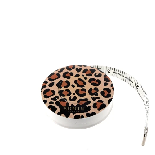 Bohin France | Leopard Print Automatic Tape Measure  | Fabric Godmother