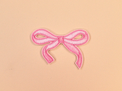 FG | Pink Bow Iron-on Patch | Fabric Godmother