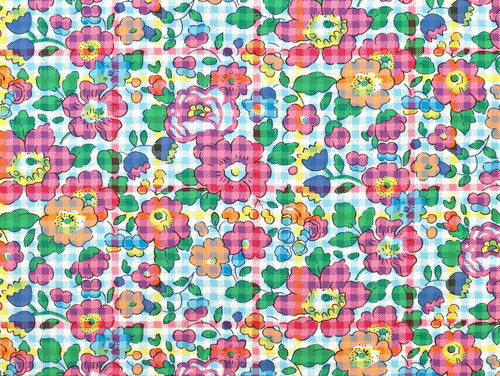Dressmaking Fabric  | Liberty Betsy Check Tana Lawn - Blue | Fabric Godmother 
