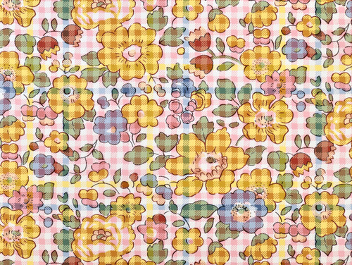 Dressmaking Fabric  | Liberty Betsy Check Tana Lawn - Pink | Fabric Godmother 