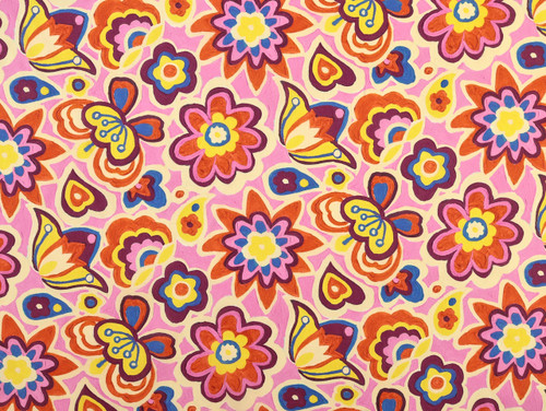 Dressmaking Fabric  | Liberty Peace and Love Tana Lawn - Pink | Fabric Godmother 