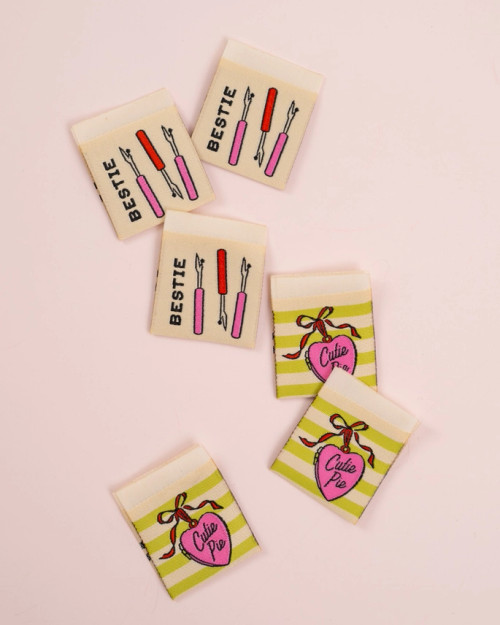 Haby | 'Cutie Pie & Bestie' Square Woven Labels | Fabric Godmother