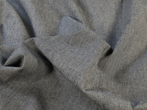 Dressmaking Fabric | Alder Yarn Dyed 8oz Denim - Indigo & Ivory | Fabric Godmother