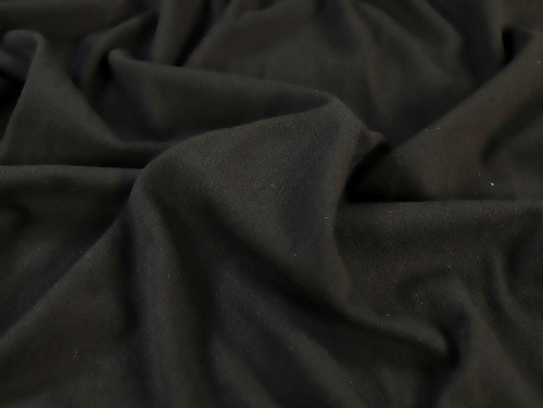 Dressmaking Fabric | Jones Brushed Wool Coating - Black | Fabric Godmother
