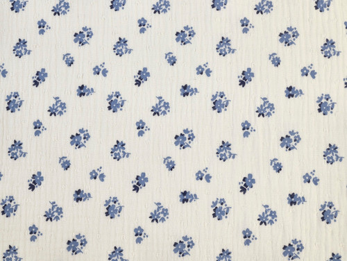 Dressmaking Fabric | Maya Floral Double Gauze Dobby - White | Fabric Godmother 
