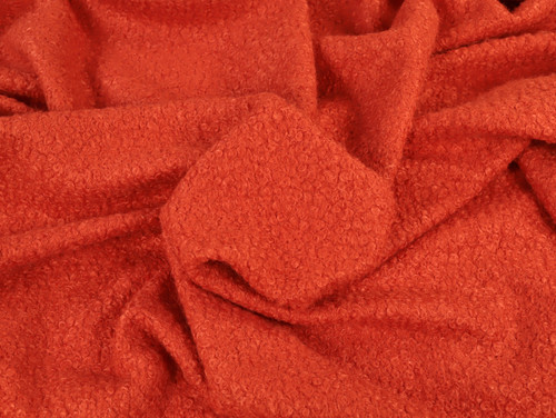 Dressmaking Fabric | Pietro Bouclé Coating - Rust | Fabric Godmother