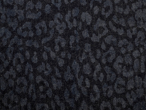 Dressmaking Fabric | Benson Animal Print Laser Denim - Indigo | Fabric Godmother