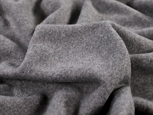 Dressmaking Fabric | Ana Cotton Fleece - Grey | Fabric Godmother 