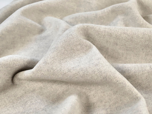 Dressmaking Fabric | Ember Cotton Mix Fleece - Grey | Fabric Godmother 