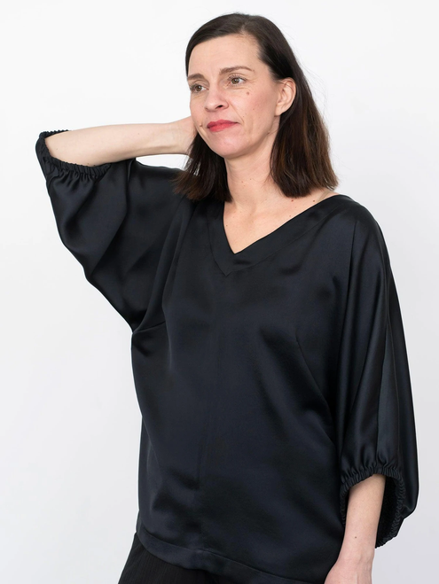 The Assembly Line | V-Neck Cuff Top | Fabric Godmother