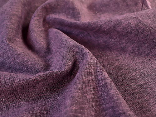 Dressmaking Fabric | Mercer Shot Linen Mix - Lilac & Black | Fabric Godmother