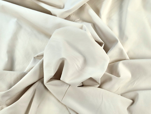 (1.30m) Liesl Textured Cotton Mix Poplin - Ecru