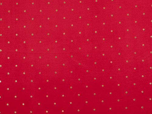 Dressmaking Fabric | Dottie Metallic Needle Cord - Red  | Fabric Godmother 