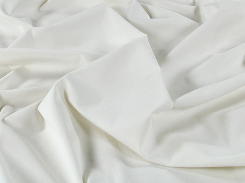 Dressmaking Fabric | Lotta Stretch Cotton Poplin - Ivory | Fabric Godmother 