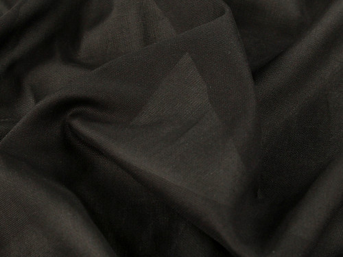 Dressmaking Fabric | Damaris Cotton Voile - Black| Fabric Godmother