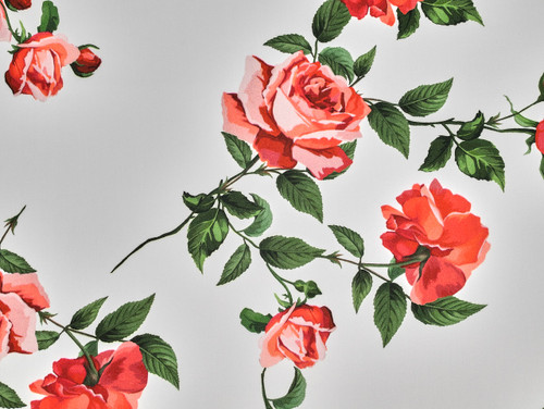 Dressmaking Fabric | Grace Floral Viscose Twill - Ivory | Fabric Godmother