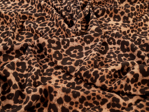 Dressmaking Fabric | Ace Animal Print Viscose Crepe - Brown | Fabric Godmother