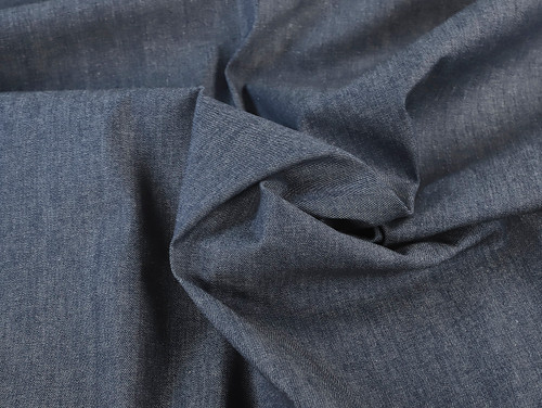 Dressmaking Fabric | Hudson 8oz Selvedge Denim - Mid Blue | Fabric Godmother