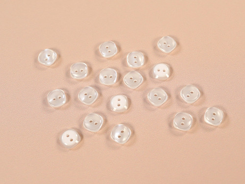 Dressmaking Fabric | Shirt Button - 11mm - White | Fabric Godmother 