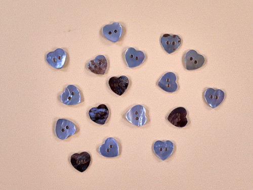 Haberdashery | Shell Heart Button - 12mm - Purple | Fabric Godmother