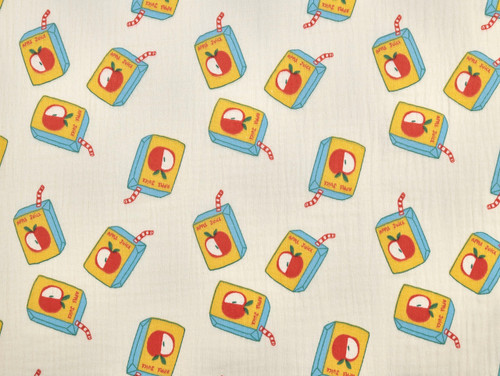 Dressmaking Fabric | Juice Box Double Gauze Cotton - Cream| Fabric Godmother