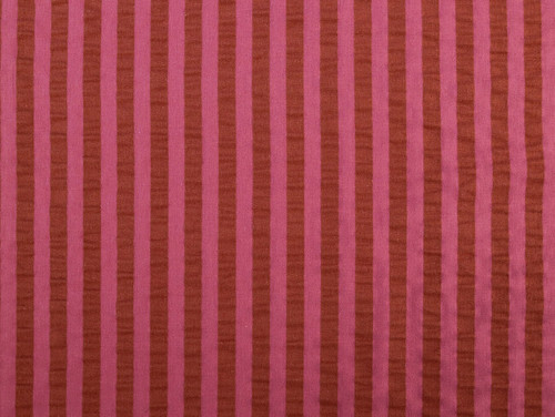Dressmaking Fabric | Madden Yarn Dyed Stripe Cotton - Wine | Fabric Godmother