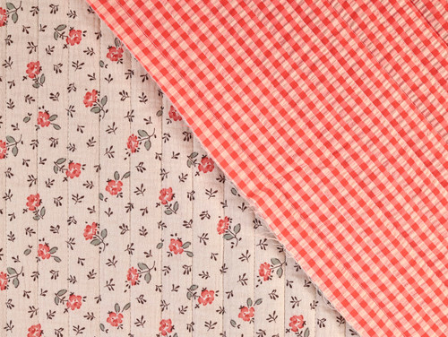 Dressmaking Fabric | Rose Reversible Quilted Cotton - Light Pink | Fabric Godmother 