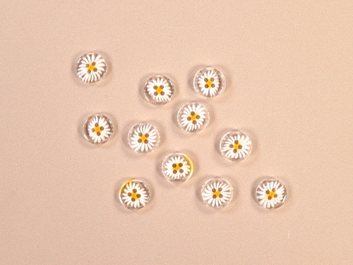 Haberdashery | Daisy Resin Button - 12mm - White | Fabric Godmother