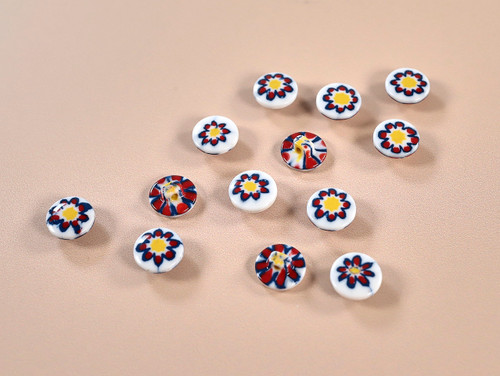 Haberdashery | Flower Shank Button - 13mm - White | Fabric Godmother