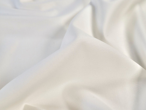 Dressmaking Fabric | Kalie Stretch Cotton Mix Twill - Ivory | Fabric Godmother 