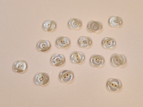 Haberdashery | Taupe Stripe Button - 12mm | Fabric Godmother