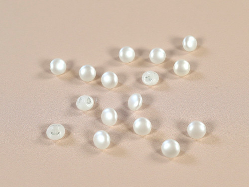 Haberdashery | Half Ball Button - 11mm - White Pearl | Fabric Godmother