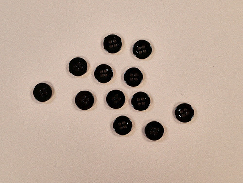 Haberdashery | Midnight Blue Button - 12mm | Fabric Godmother