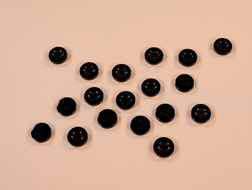 Haberdashery | Black Shirt Button - 12mm   | Fabric Godmother