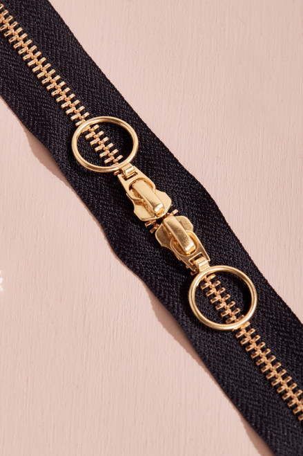 Haby | Atelier Brunette Double Slider Zip (40cm) | Fabric Godmother