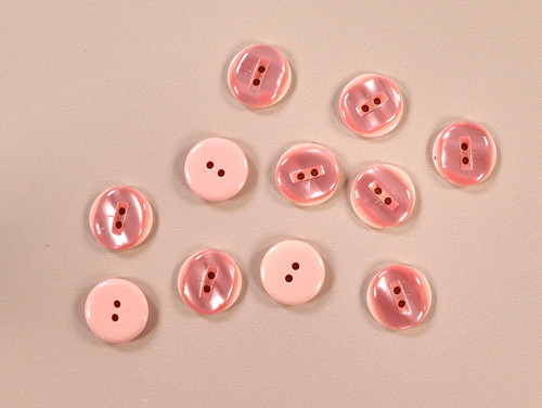 Haberdashery | Pink Lemonade Button - 21mm | Fabric Godmother
