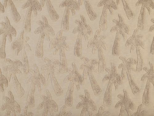 Dressmaking Fabric | Angelo Palm Tree Cotton Towelling - Sand | Fabric Godmother 