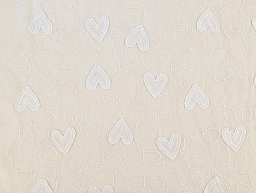 Dressmaking Fabric | Rachel Embroidered Cotton Voile - Cream | Fabric Godmother 