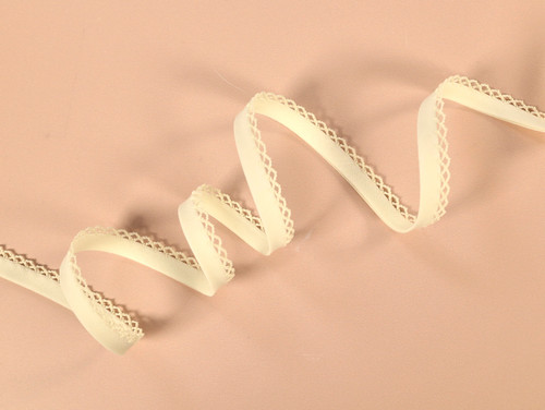 Haberdashery | Cotton Mix Crochet Edge Bias Binding - 12mm - Pastel Yellow | Fabric Godmother 