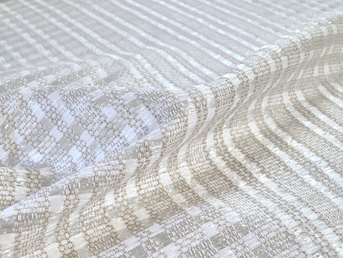 Dressmaking Fabric | Dean Raffia & Cotton - Natural | Fabric Godmother 