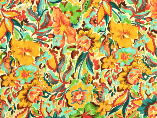 Dressmaking Fabric | Salome Floral Viscose Crepe - Cream | Fabric Godmother